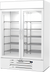 Thumbnail image #1 for Beverage-Air MarketMax IQ 52-Inch White Reach-In 2-Section Glass Door Refrigerated Merchandiser with Electronic Smart Lock