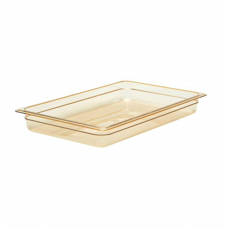 Product image #1 for Cambro H-Pan High Heat Full-Size Plastic Hot Food Pan, 2-1/2 Inch Deep, Amber