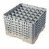 Thumbnail image #2 for Cambro Camrack Full-Size 36-Compartment Glass Rack with 6 Soft Gray Extenders, Beige