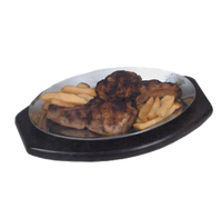 11-1/2 x 8-Inch Oval Mirror-Finished Aluminum Sizzle Platter