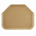 Thumbnail image #2 for Cambro Camtray Trapezoid Fiberglass Cafeteria Tray, 14 x 18, Earthen Gold