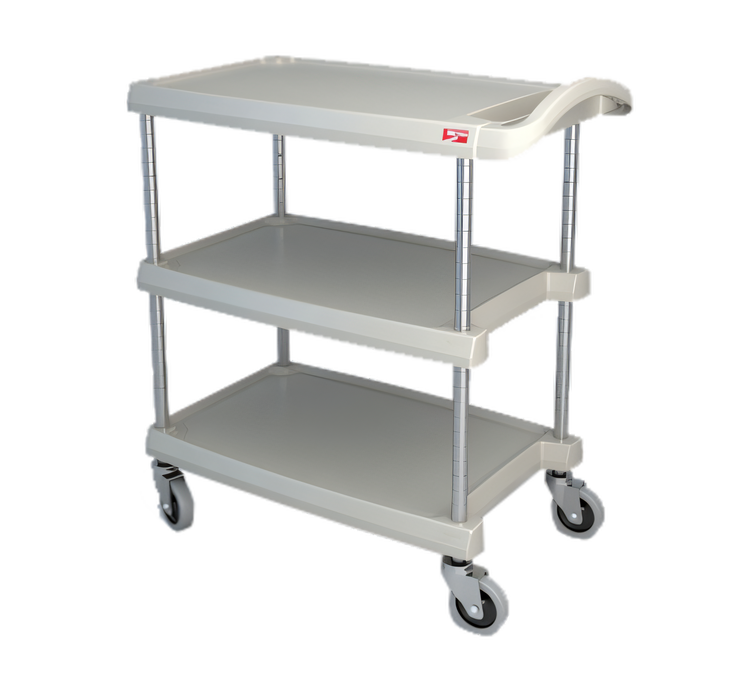 Product image #1 for Metro myCart Series 3-Shelf Polymer Utility Cart with Open Base, Gray