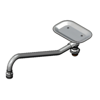 T&S Brass 12-Inch Standard Swing/Swivel Nozzle Assembly with Soap Dish and Stream Regulator Outlet