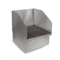 John Boos Flush Floor-Mounted Stainless Steel Mop Sink with Stainless Steel Grate