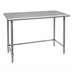 Thumbnail image #1 for Omcan 60-Inch x 30-Inch Stainless Steel Flat Top Open Base Work Table for Cold Food Bars