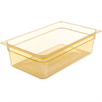 StorPlus High Heat Full-Size 6-Inch Deep Amber Polyethersulfone Food Pan