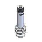 Thumbnail image #1 for T&S Brass Eterna 001907-25 Spring Check Spindle, Hot, Right-Hand, Low-Lead Content, NSF
