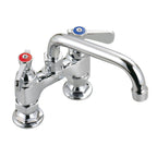 Thumbnail image #1 for BK Resources OptiFlow BKF4HD-16-G Lead-Free Heavy-Duty Deck-Mount Manual Faucet, 4-Inch Centers, 16-Inch Swing Spout, Ceramic Valves