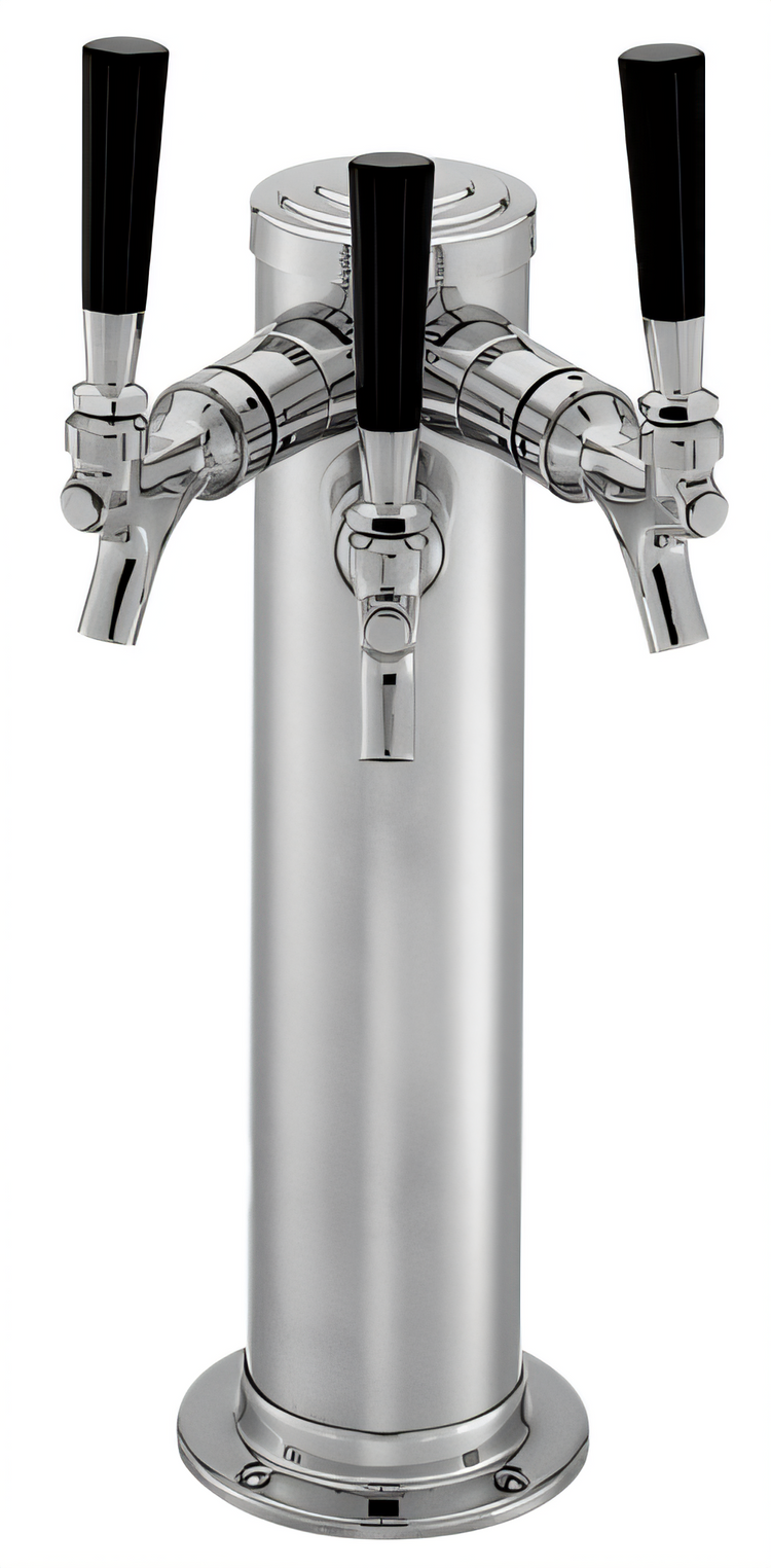 Product image #1 for Perlick 3-Faucet Air-Cooled Countertop Draft Beer Tower, Polished Chrome