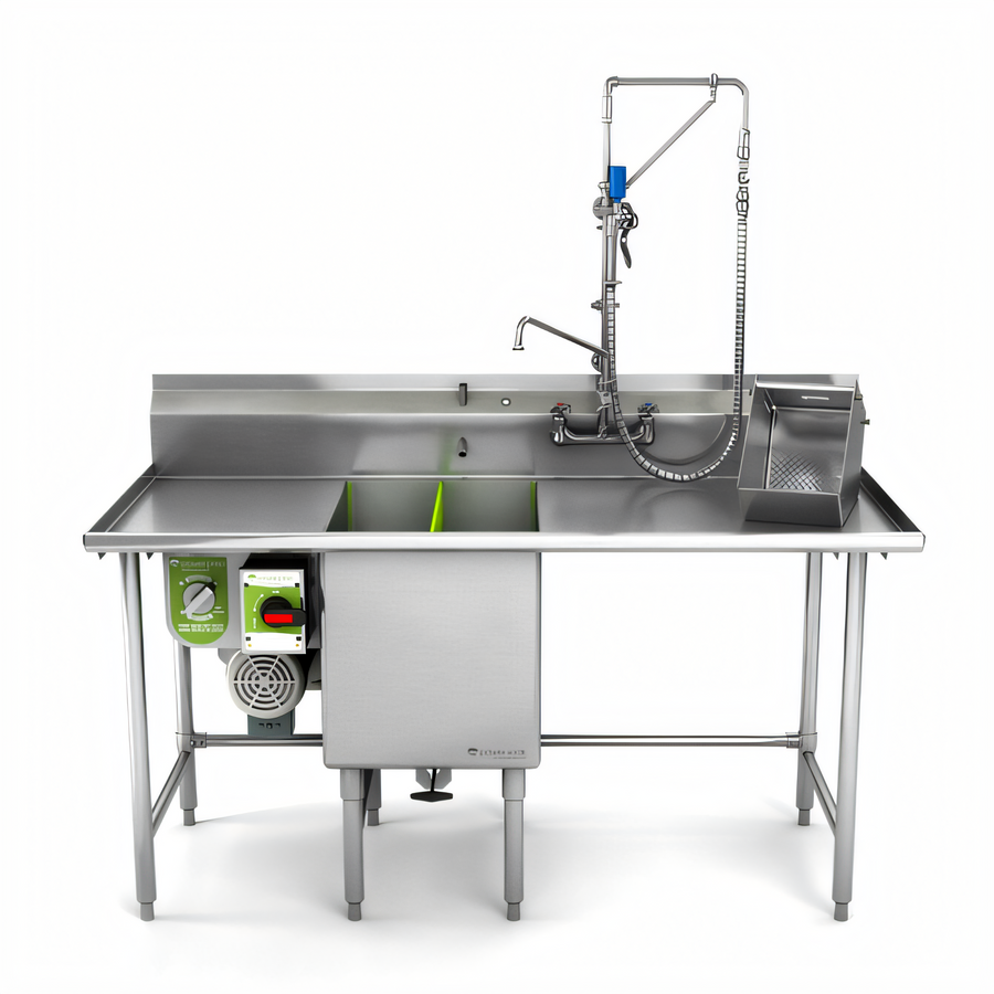 Product image #1 for Power Soak Power Prep Advanced 66-Inch Wide Two-Bay Produce Wash Sink System, 208V