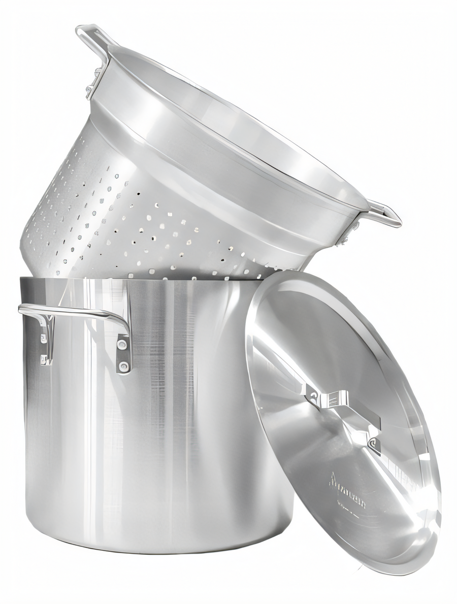 Product image #1 for Omcan 20 Qt Aluminum Double Boiler with Perforated Inner Pot