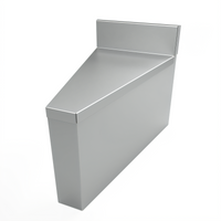 BK Resources 25° Inside/Rear Corner Underbar Filler with 4-Inch Riser for Two 21-Inch Units