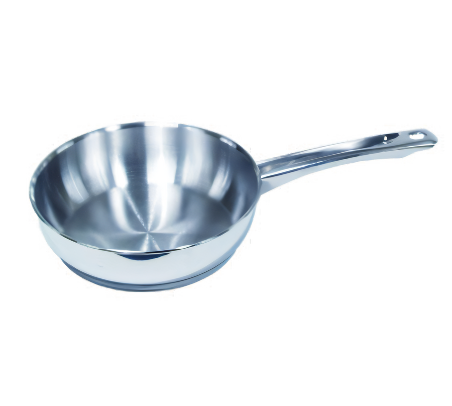 Product image #1 for Crestware 8-Inch Induction Ready 3-Ply Stainless Steel Fry Pan with Hollow Non-Heat Handle