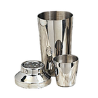 Thumbnail image #1 for American Metalcraft CSJ116 16 oz Three-Piece Stainless Steel Cocktail Shaker with Strainer and Jigger Cap Case of 72