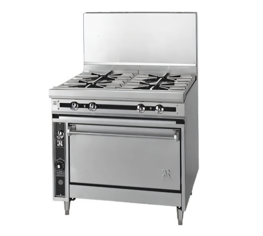 Product image #1 for Titan JTRH-4-30C 30" Four Burner Heavy Duty Gas Range with Convection Oven