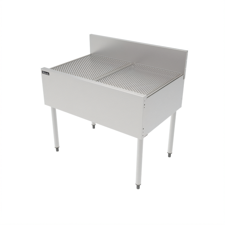 Product image #1 for Perlick Top Shelf 36-Inch Freestanding Stainless Steel Underbar Drainboard with 6-Inch Backsplash