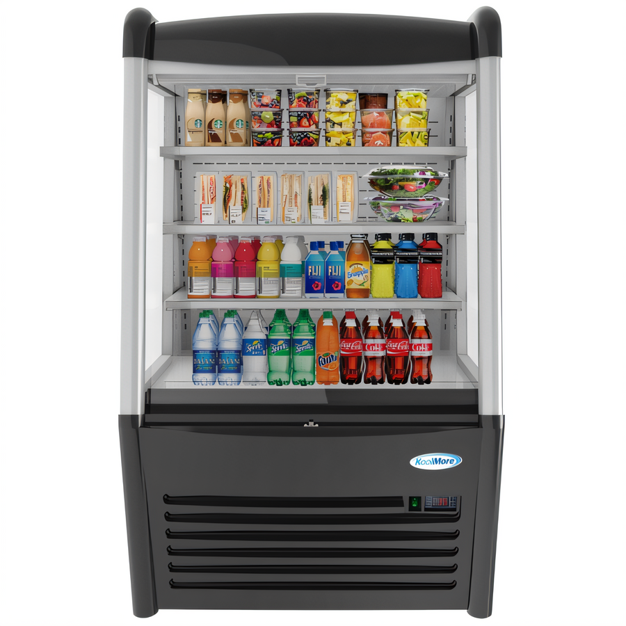 Product image #1 for KoolMore 36-Inch Open Air Grab-and-Go Refrigerated Merchandiser, 11.3 Cu. Ft., Self-Contained