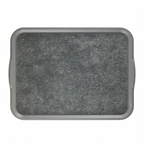 Thumbnail image #1 for Cambro Camtray® 1418VCH381 Non-Skid Rectangular Fiberglass Tray with Handles, 14 x 18 Inches, Pearl Gray with Titan Case of 12