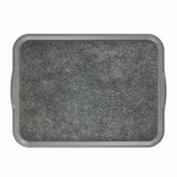 Cambro Versa Camtray Non-Skid Rectangular Fiberglass Tray with Handles, 14 x 18 Inches, Pearl Gray with Titan