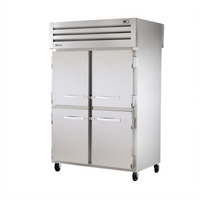 True SPEC SERIES Two-Section Pass-Thru Heated Holding Cabinet with Stainless Steel Half Doors