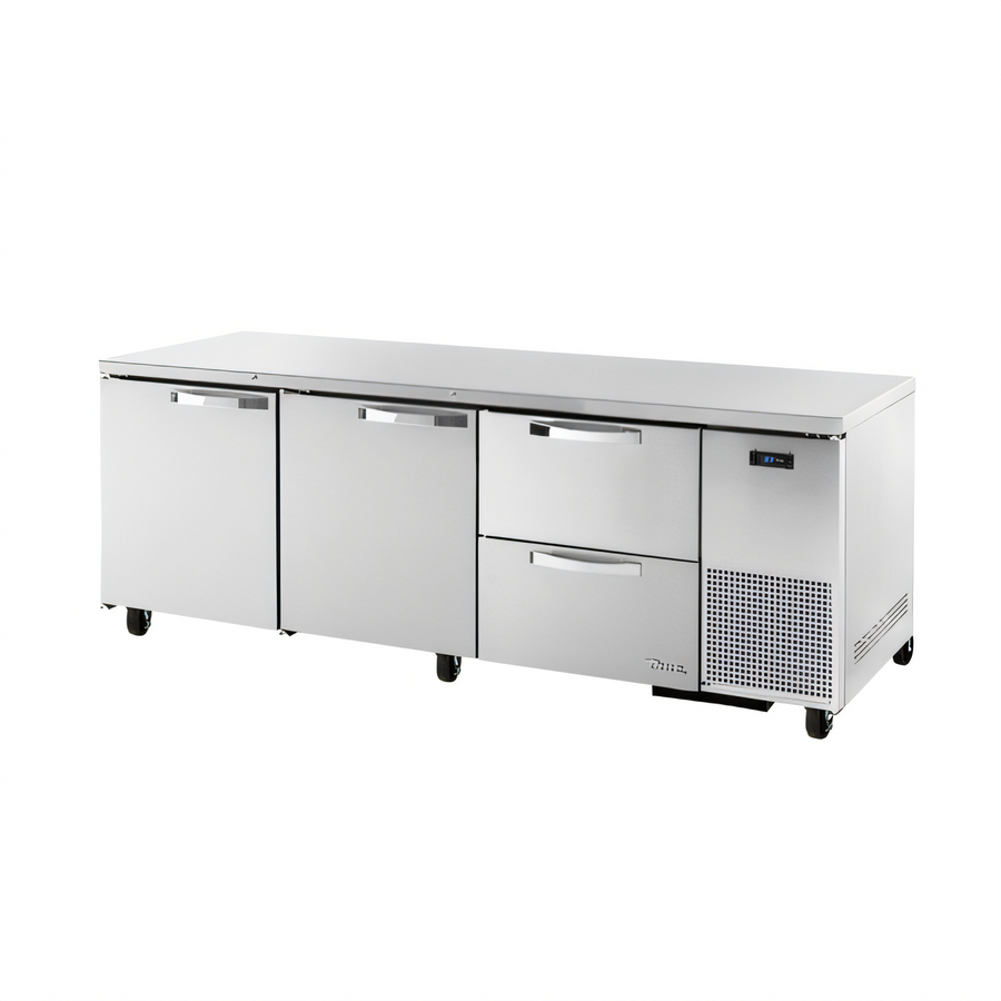 Product image #1 for True SPEC SERIES 93-1/4-Inch 3-Section Deep Undercounter Refrigerator with 2 Doors and 2 Drawers