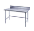Thumbnail image #1 for Advance Tabco 72-Inch x 30-Inch 16-Gauge 430 Stainless Steel Work Table with 5-Inch Backsplash