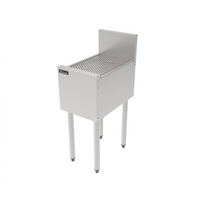 Perlick Top Shelf 16-Inch Wide Freestanding Underbar Drainboard with 6-Inch Backsplash