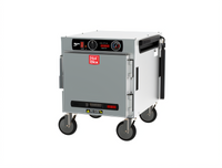Metro HotBlox Narrow 4-Pan Pass-Thru Undercounter Insulated Holding Cabinet with Solid Doors and Analog Controls