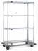 Thumbnail image #1 for EAGLEbrite 4-Tier Wire Shelving Dolly Truck, 48 x 24 Inches, Zinc Finish, 5-Inch Poly Casters