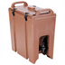 Thumbnail image #1 for Omcan USA 18 Liter Brown Double-Wall Foam-Insulated Beverage Dispenser with Labels