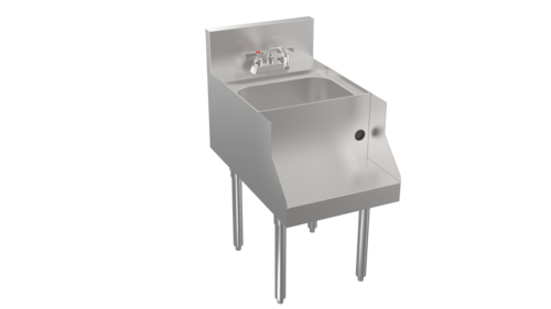 Product image #1 for Krowne Stadium Series 18-Inch Freestanding Underbar Blender Station with Dump Sink, Recessed Blender Shelf and Faucet