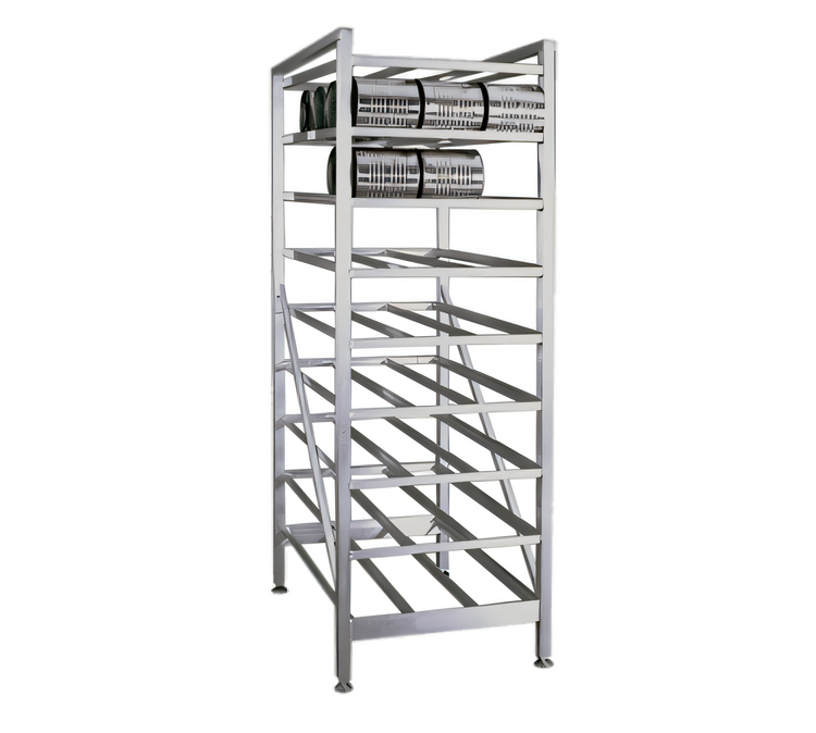 Product image #1 for New Age Stationary Rear-Loading Aluminum Can Rack with Adjustable Feet, 162 #10 / 216 #5 Capacity