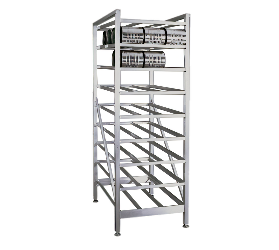 Product image #1 for New Age Stationary Rear-Loading Aluminum Can Rack with Adjustable Feet, 162 #10 / 216 #5 Capacity