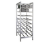 Thumbnail image #1 for New Age Stationary Rear-Loading Aluminum Can Rack with Adjustable Feet, 162 #10 / 216 #5 Capacity