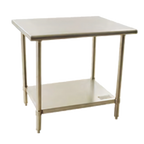 Thumbnail image #1 for Eagle Group BlendPort® BPT-3036EL Flat-Top Work Table, 36 x 30 Inch, 18-Gauge 430 Stainless Steel Top, Galvanized Undershelf