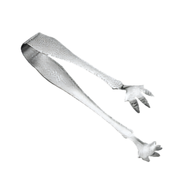 Product image #1 for American Metalcraft Hammered Stainless Steel Ice Tongs, 6-1/2 Inch