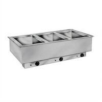 Atlas Metal WIH-4 Electric 4-Well Drop-In Hot Food Well, Wet or Dry, Individual Pan Design