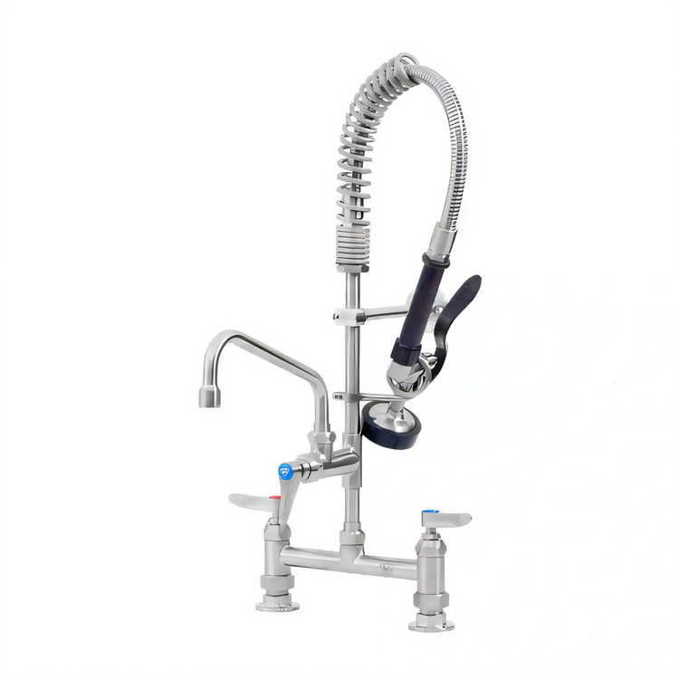 Product image #2 for EverSteel Stainless Steel 8-Inch Center Deck Mount Pre-Rinse Faucet Assembly with 8-Inch Swing Nozzle and 1.15 GPM Spray Valve