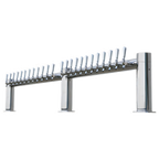 Thumbnail image #1 for Micro Matic USA Metropolis METRO-M-24PSSKR 24-Faucet Countertop Glycol-Cooled Draft Beer Tower, 3-Column, Polished Stainless Steel