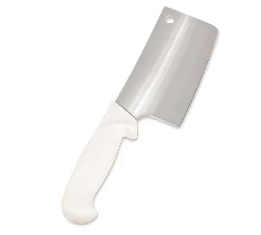 Product image #1 for Crestware 6-Inch High Carbon German Steel Cleaver with White Polypropylene Handle
