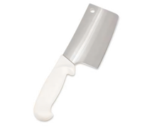 Crestware 6-Inch High Carbon German Steel Cleaver with White Polypropylene Handle