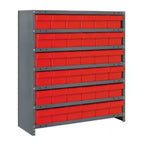 Thumbnail image #1 for Quantum CL1839-602 Closed Heavy-Duty Galvanized Wire Shelving Unit with 7 Shelves and 36 Bins, 18 x 36 x 39 Inches