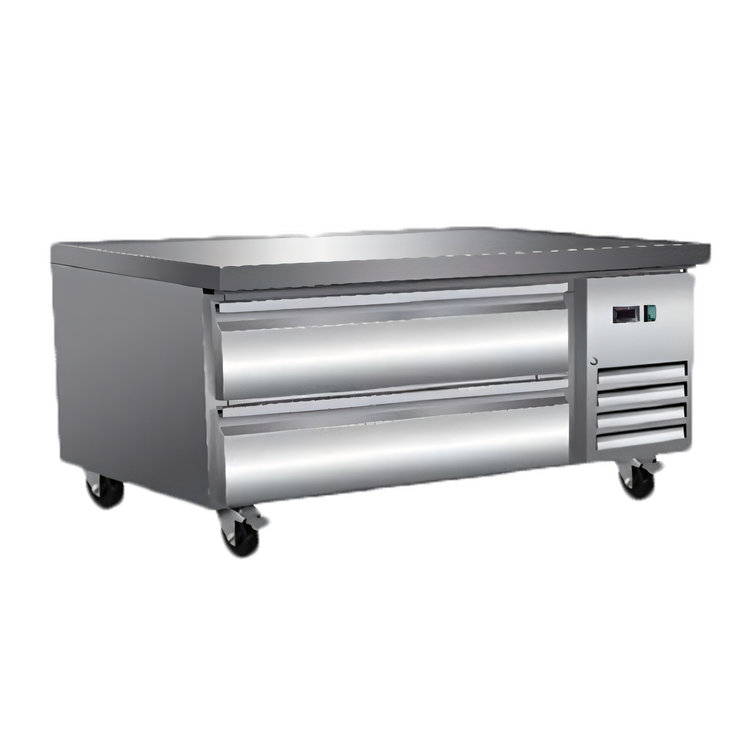 Product image #1 for Serv-Ware 50-Inch Two-Drawer Refrigerated Chef Base with Side-Mounted Self-Contained Refrigeration