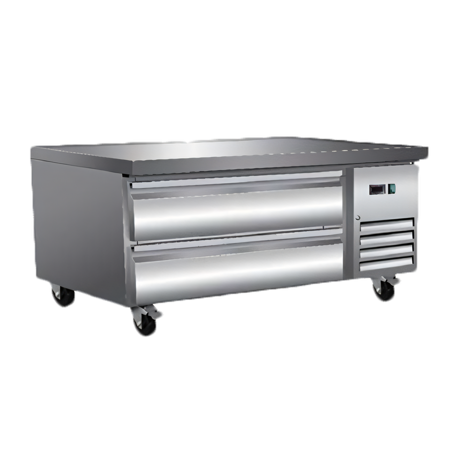 Product image #1 for Serv-Ware 50-Inch Two-Drawer Refrigerated Chef Base with Side-Mounted Self-Contained Refrigeration