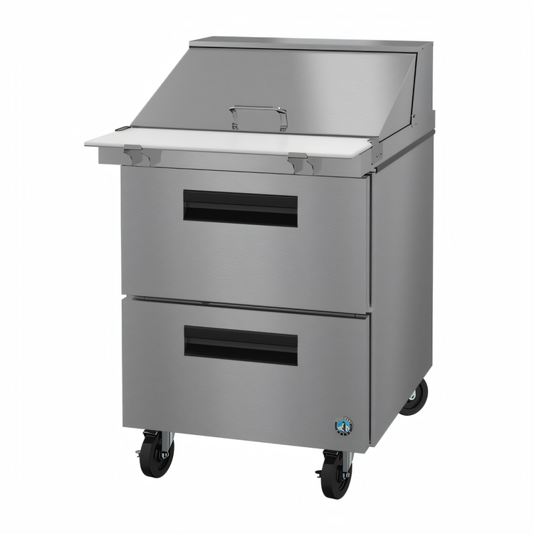 Product image #1 for Hoshizaki Steelheart SR27B-12MD2 27-Inch One-Section Mega Top Prep Refrigerator with 2 Drawers and 12-Pan Rail