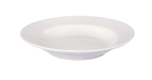 Product image #1 for Crestware Semplice 9 Inch Pearl White Fully Vitrified Ceramic Round Coupe Soup/Pasta Plate
