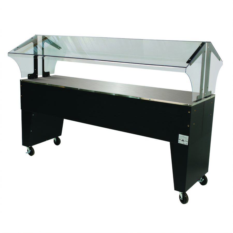 Product image #1 for Advance Tabco Triumph Portable Solid Top Buffet Table with Double-Sided Sneeze Guard
