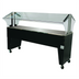 Thumbnail image #1 for Advance Tabco Triumph Portable Solid Top Buffet Table with Double-Sided Sneeze Guard
