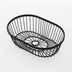 Thumbnail image #1 for American Metalcraft Oval Black Wire Serving Basket, 9 x 6 x 2-3/4 Inches