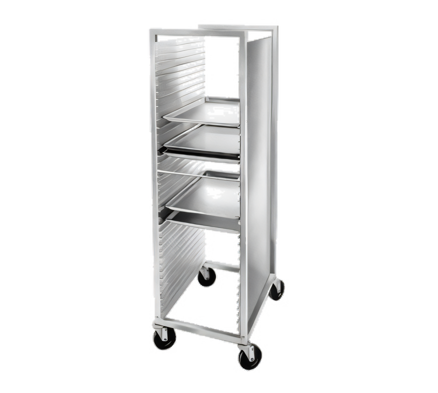 Product image #1 for Semi-Enclosed Aluminum End-Load Bun Pan Rack with Casters, 38-Pan Capacity